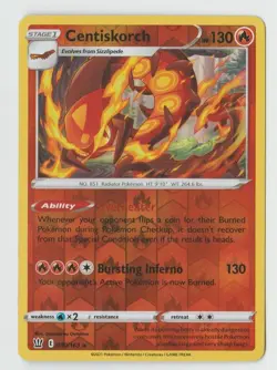 2021 Pokemon Sword and Shield Battle Styles 30/163 Centiskorch R - Image 1