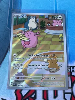 Pokemon TCG Chansey Scarlet Violet Twilight Masquerade Holo Card 187/167 NM - Image 1