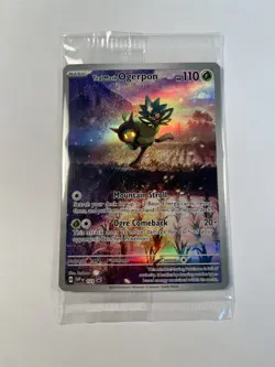 Teal Mask Ogerpon SVP123 Full Art Black Star Promo Pokemon Card SEALED - Image 1