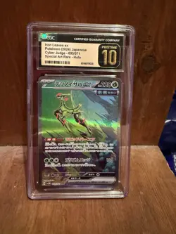 US SELLER CGC 10 PRISTINE Iron Leaves Ex 093/071 SAR Sv5M Pokemon Cyber Judge - Image 1