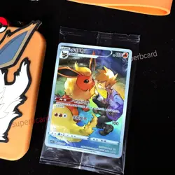 Pokemon S-Chinese CSGC-002 Flareo Promo + Holder Sleeve Eevee Display Frame Box - Image 2