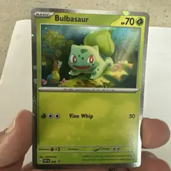 HD SWIRL HD Cosmic Holo Bulbasaur SVP 046 - Pokemon 151 Black Star Promo - Image 1