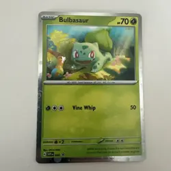 HD SWIRL HD Cosmic Holo Bulbasaur SVP 046 - Pokemon 151 Black Star Promo - Image 3