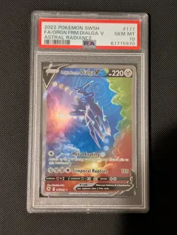 PSA 10 Origin Forme Dialga V #177 SWSH Astral Radiance 2022 Pokemon GEM MINT - Image 1