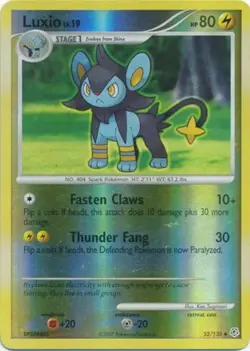 1x Luxio - 52/130 - Uncommon - Reverse Holo Moderately Played Pokemon Diamond & - Image 1