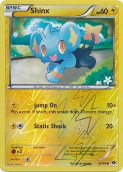 1x Shinx - 42/99 - Common - Reverse Holo Lightly Played Pokemon BW - Next Destin - Image 1