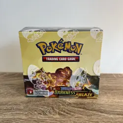 Pokemon Sword & Shield Darkness Ablaze Booster Box Sealed in Protective Display - Image 1