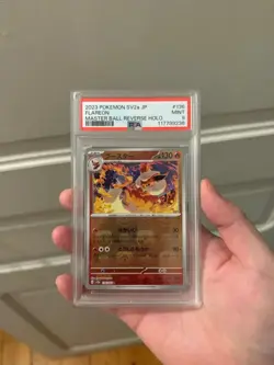 Pokemon SV2a 151 Flareon Master Ball Reverse Holo 136 Japanese PSA 9 MINT - Image 1