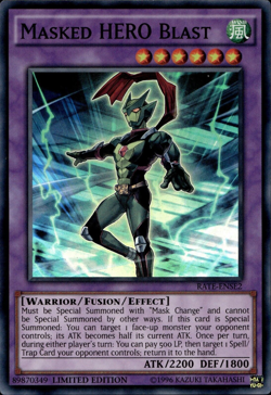 Masked HERO Blast - Super Rare Limited Edition RATE-ENSE2 - NM - YuGiOh - Image 1