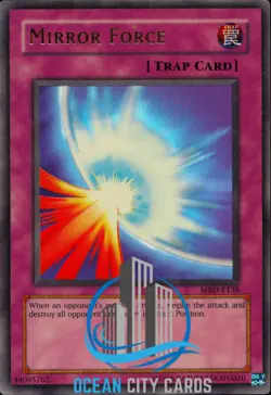 Yugioh Mirror Force Ultra Rare MRD-E138 NM - Image 1