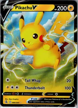 Pikachu V 086/264 SWSH08: Fusion Strike - Pokemon Card - NM - Image 1