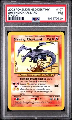 Italian Charizard Raichu Noctowl Kabutops Neo Destiny 2002 Pokemon Cards - Image 1
