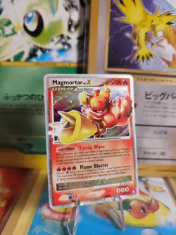 Pokemon Karte Card Magbrant Magmortar LV. X Mysterious Treasures Holo Ex English - Image 1