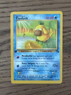 Pokemon TCG Psyduck Fossil 1st Edition Common Card 53/62 - GEM MINT CONDITION! - Image 1