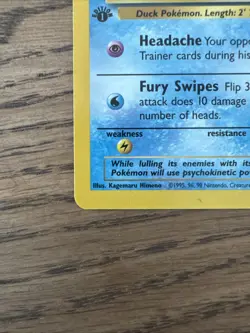 Pokemon TCG Psyduck Fossil 1st Edition Common Card 53/62 - GEM MINT CONDITION! - Image 4