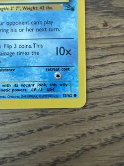 Pokemon TCG Psyduck Fossil 1st Edition Common Card 53/62 - GEM MINT CONDITION! - Image 5