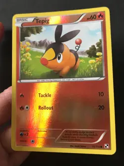 3 X Black & White Base Pokemon Cards Reverse Holo Tepig Glalie Dewott 15/114 - Image 4