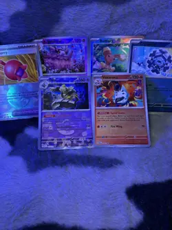 lot of 6 pokeball holo prismatic evolutions and white flare pokemon cards - a4 - Image 1