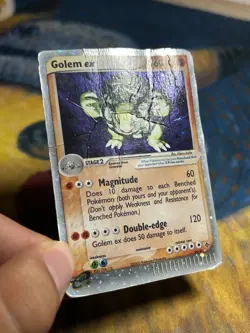 Golem EX 91/97 EX Dragon Holo Ultra Rare E Series Pokemon Card DMG - Image 4
