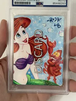 Disney Lorcana Ariel - DISCARD Card Altered by Rosa La Barbera - PSA Authentic - Image 3