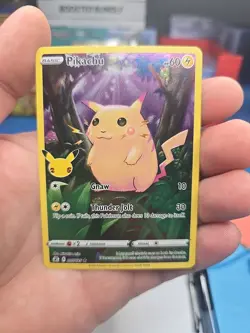 Pokemon TCG Celebrations Pikachu Card 5/25 Holographic, Near Mint Condition - Image 1