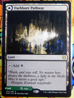 MTG - Darkbore Pathway/Slitherbore Pathway; Dual sided land (B/G); LP - Image 1