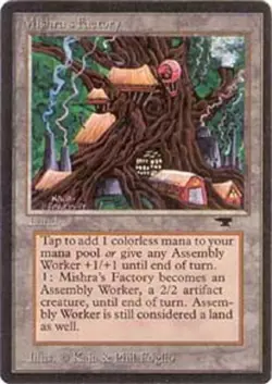1 x Mishra's Factory (Summer) - Antiquities - Moderate Play - MTG - Image 1