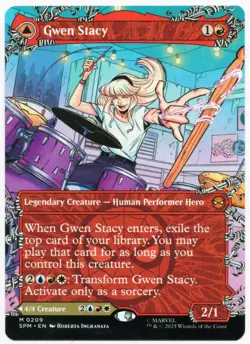 MTG Gwen Stacy (0209) (Borderless) Marvel's Spider-Man Regular NM/M - Image 1