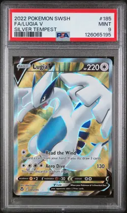 2022 Pokemon Sword & Shield Silver Tempest Lugia V #185 Fa Silver Tempest PSA 9 - Image 1