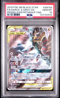 2019 POKEMON SM BLACK STAR PROMO #SM193 FULL ART/GARCHOMP & GIRATINA GX PSA 10 - Image 1
