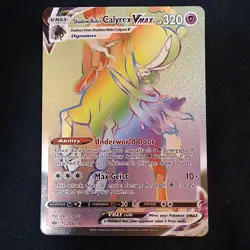 Shadow Rider Calyrex VMAX 204/198 Rainbow Secret Rare Chilling Reign Pokemon NM - Image 1