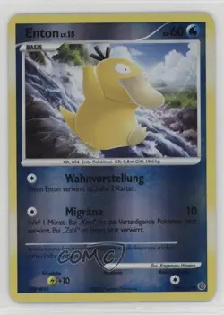 Psyduck German Reverse Foil Pokemon Diamond & Pearl Secret Wonders #100 2007 - Image 1