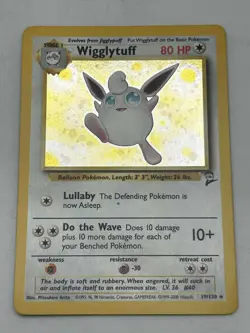 Pokemon TCG: WOTC Base Set 2 WIGGLYTUFF Holo Rare 19/130 NM - Image 1