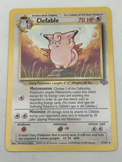 Pokemon TCG - Clefable - 17/64 - Jungle - NM Unlimited Rare (1999) - Image 1