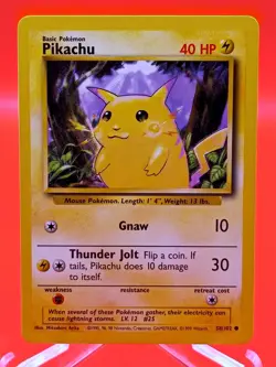 Pikachu 58/102 Base Set Near Mint Pokemon TCG - Image 1