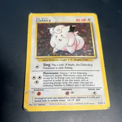 Pokemon TCG Clefairy Holo Base Set 5/102 - Heavily Played - Image 1