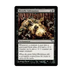WOTC MtG Shadowmoor Blowfly Infestation (U) EX - Image 1