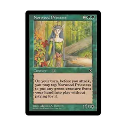 WOTC MtG Portal 2nd Age Norwood Priestess (R) NM - Image 1