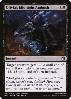 Olivia's Midnight Ambush 118 MID MTG Black Instant Common Story Rallis Spotlight - Image 1