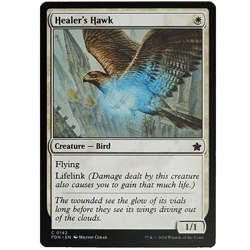 x1 Healer's Hawk FDN MTG M/NM White Common Creature Bird Flying Lifelink TCG CCG - Image 1