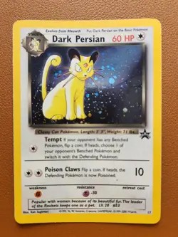 Dark Persian Holo #17 Black Star Nintendo Magazine Promo Pokemon MP - Image 1