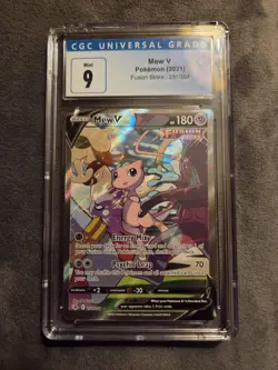 Mew V Alternate Full Art - SWSH08: Fusion Strike 251/264 CGC MINT 9 Pokemon TCG - Image 1