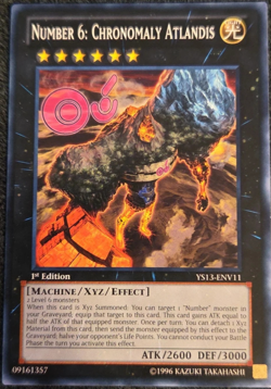 Number 6: Chronomaly Atlandis - YS13-ENV11 Common 1st Edition YuGiOh TCG Card - Image 1