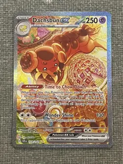 Dachsbun EX 169/142 Sv07 Stellar Crown Holo SIR Near Mint Pokemon Card - Image 1