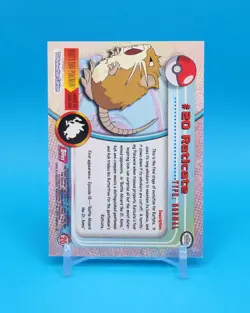 Pokemon Card - Raticate #20 - Topps Series 1 - Red Logo - Image 3