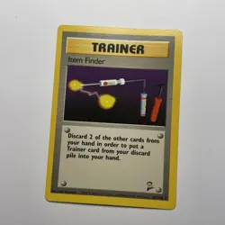 Item Finder 103/130 Rare Non-Holo Base 2 Set Pokemon Trainer Card - Image 1
