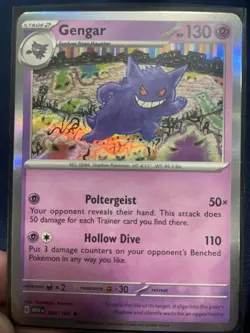 Pokemon TCG Scarlet & Violet Gengar Holo Rare Card 151-094/165 NM/M Condition - Image 1