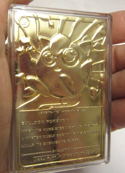 VTG Jigglypuff Pokemon Gotta Catch em' All, 23k Gold Plated Trading Card in Box - Image 4