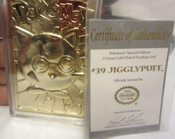 VTG Jigglypuff Pokemon Gotta Catch em' All, 23k Gold Plated Trading Card in Box - Image 5