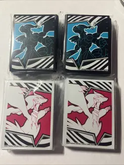 Pokemon Black Bolt White Flare ETB Card Sleeves 65 Count 4 Packs Sealed - Image 1